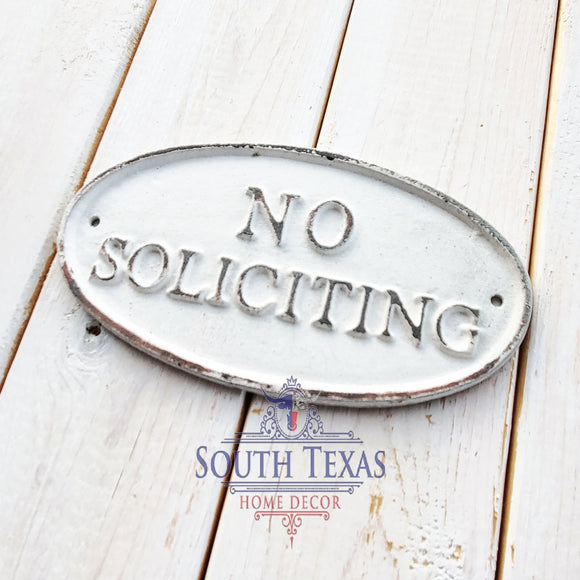 No Soliciting | No Solicitation Sign | Rustic Front Porch Decor | New Home Housewarming Gift | Gift for Mom | Gift for Dad