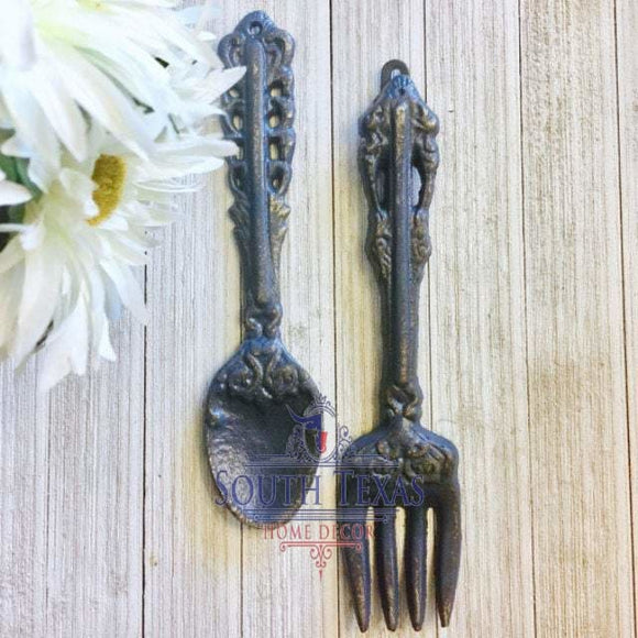 Spoon and Fork Fork and Spoon Wall Art Fork and Spoon Wall Decor Coffee Shop Wall Decor Kitchen Decor Kitchen Utensils Anthropologie